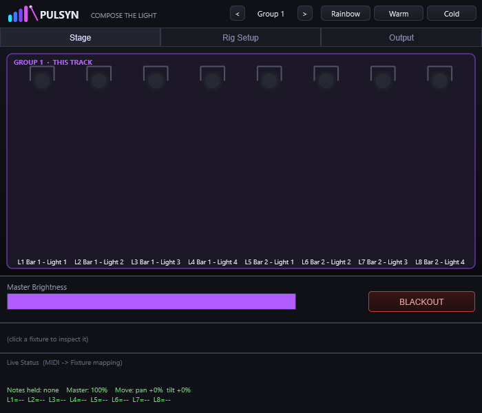 The Pulsyn plugin window